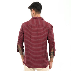Slim Fit Stripe Full Sleeves - Casual Shirt