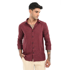 Slim Fit Stripe Full Sleeves - Casual Shirt