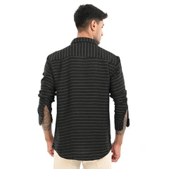 Slim Fit Stripe Full Sleeves - Casual Shirt