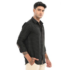 Slim Fit Stripe Full Sleeves - Casual Shirt