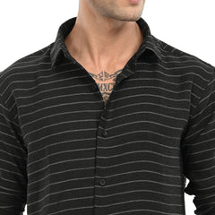 Slim Fit Stripe Full Sleeves - Casual Shirt