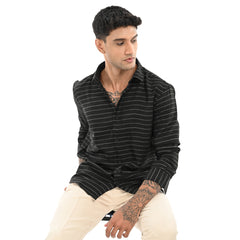Slim Fit Stripe Full Sleeves - Casual Shirt