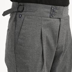 Pleated High-Waist Formal Trousers