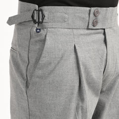 Pleated High-Waist Formal Trousers