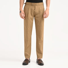 Pleated High-Waist Formal Trousers
