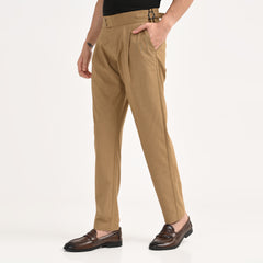 Pleated High-Waist Formal Trousers