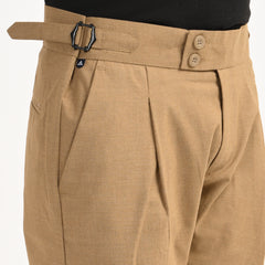 Pleated High-Waist Formal Trousers