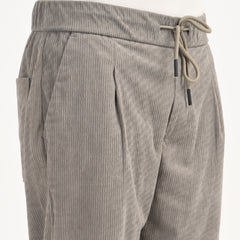 Corduroy Drawstring Casual Trousers