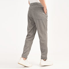 Corduroy Drawstring Casual Trousers