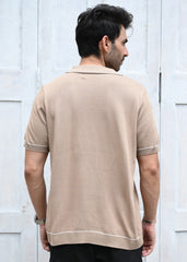 Sandal Contrast Stitch Button-Up Shirt