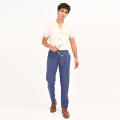 Pleated High-Waist Formal Trousers