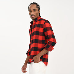 Checkered Flannel Casual Shirt for Men