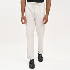 Casual Linen Drawstring Trousers for Men