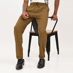 Casual Linen Drawstring Trousers for Men