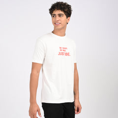 White Minimal Graphic T-Shirt