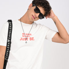 White Minimal Graphic T-Shirt