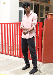 Men’s Classic Striped Casual Shirt - Pink