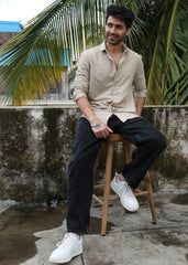 Self-Design Full-Sleeve Shirt - Sandal