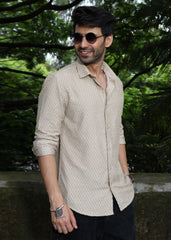 Self-Design Full-Sleeve Shirt - Sandal