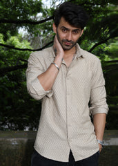 Self-Design Full-Sleeve Shirt - Sandal