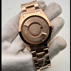 Rose Gold Minimalist Magnetic Ball Watch