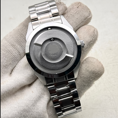 Silver Minimalist Magnetic Ball Watch