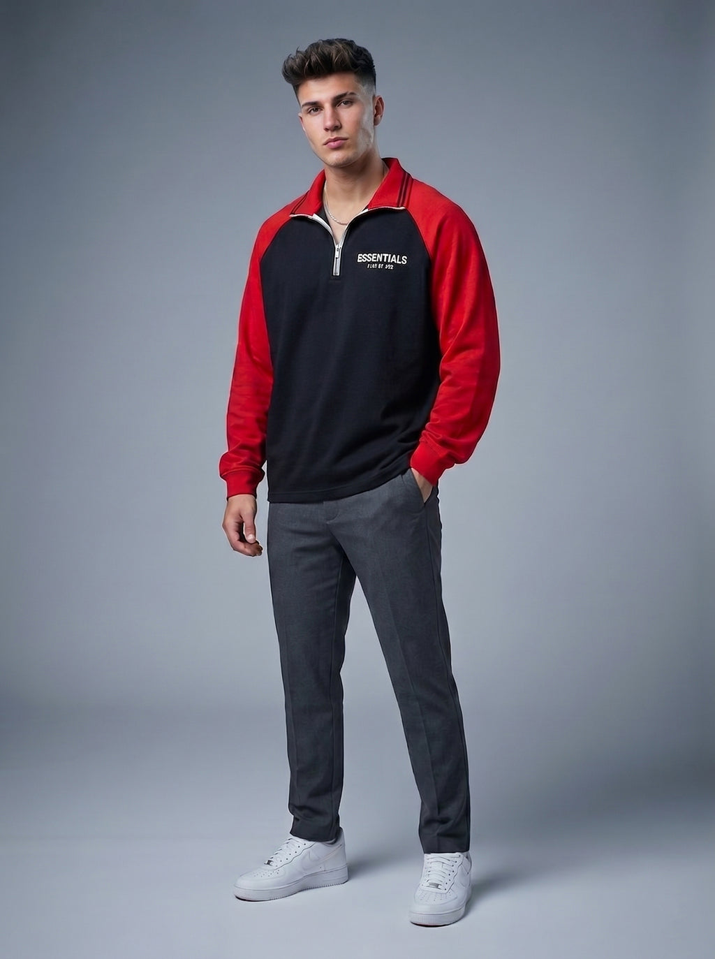 Snipes Essentials T-shirt in black, plain crew neck design, made from soft fabric, displayed flat with short sleeves.