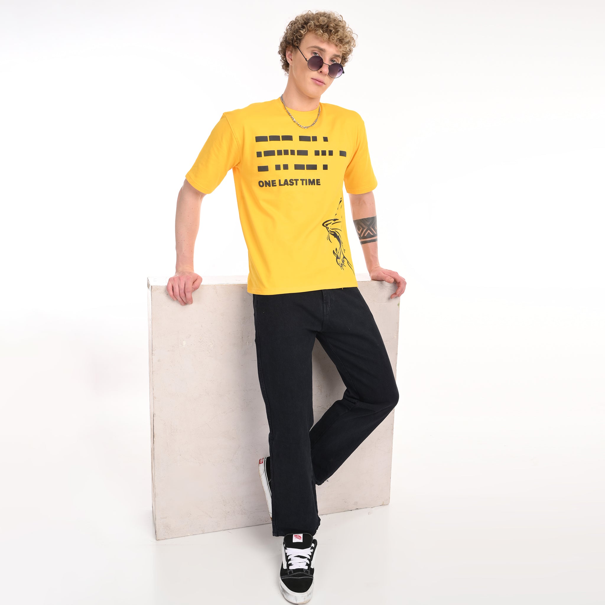 Morse Code 'One Last Time' Oversized T-Shirt - Snipes