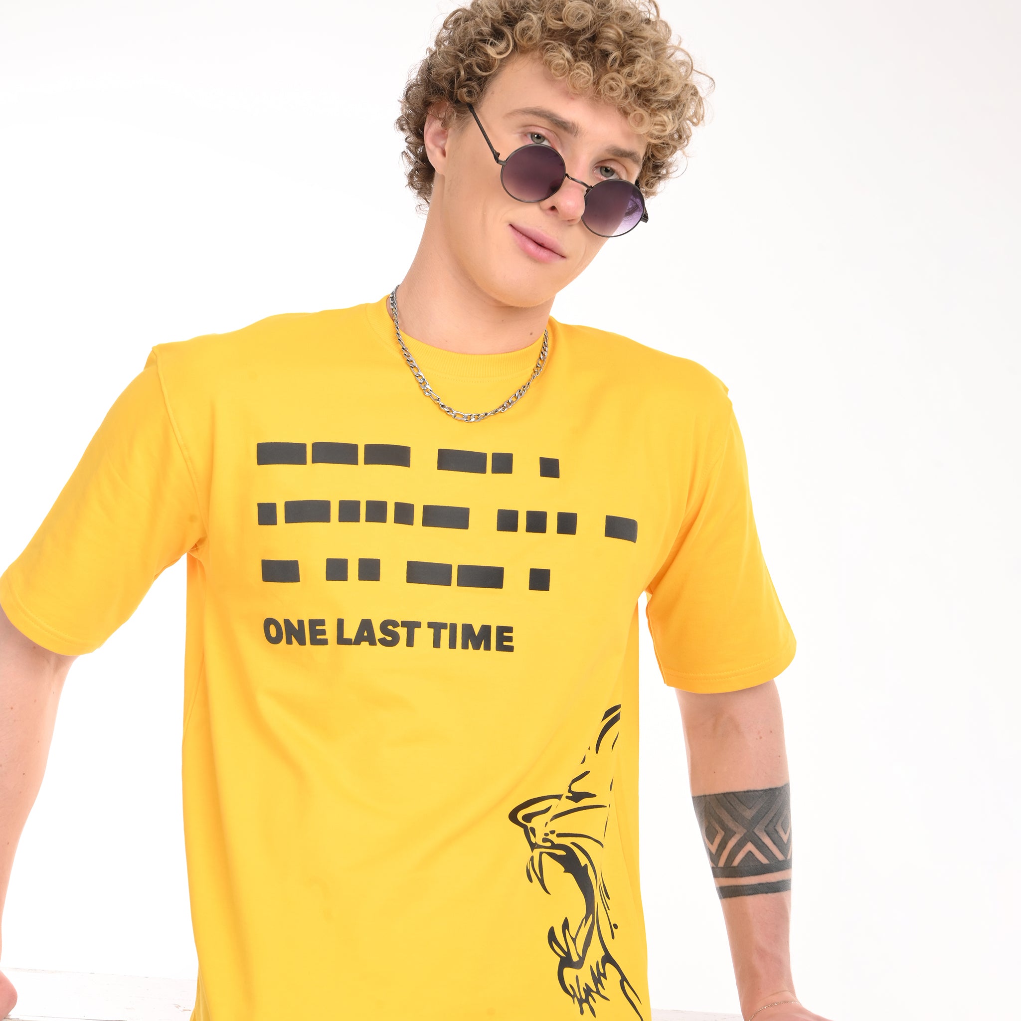 Morse Code 'One Last Time' Oversized T-Shirt - Snipes