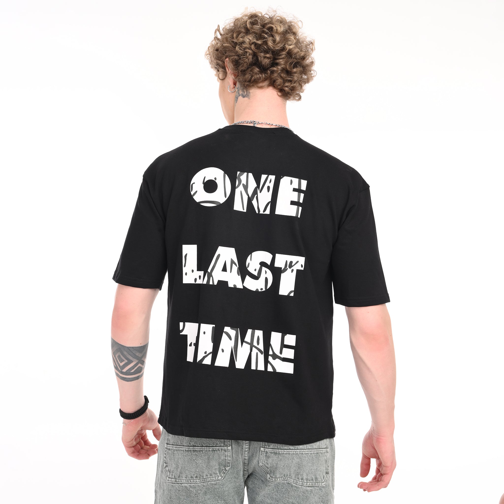 Morse Code 'One Last Time' Oversized T-Shirt - Snipes