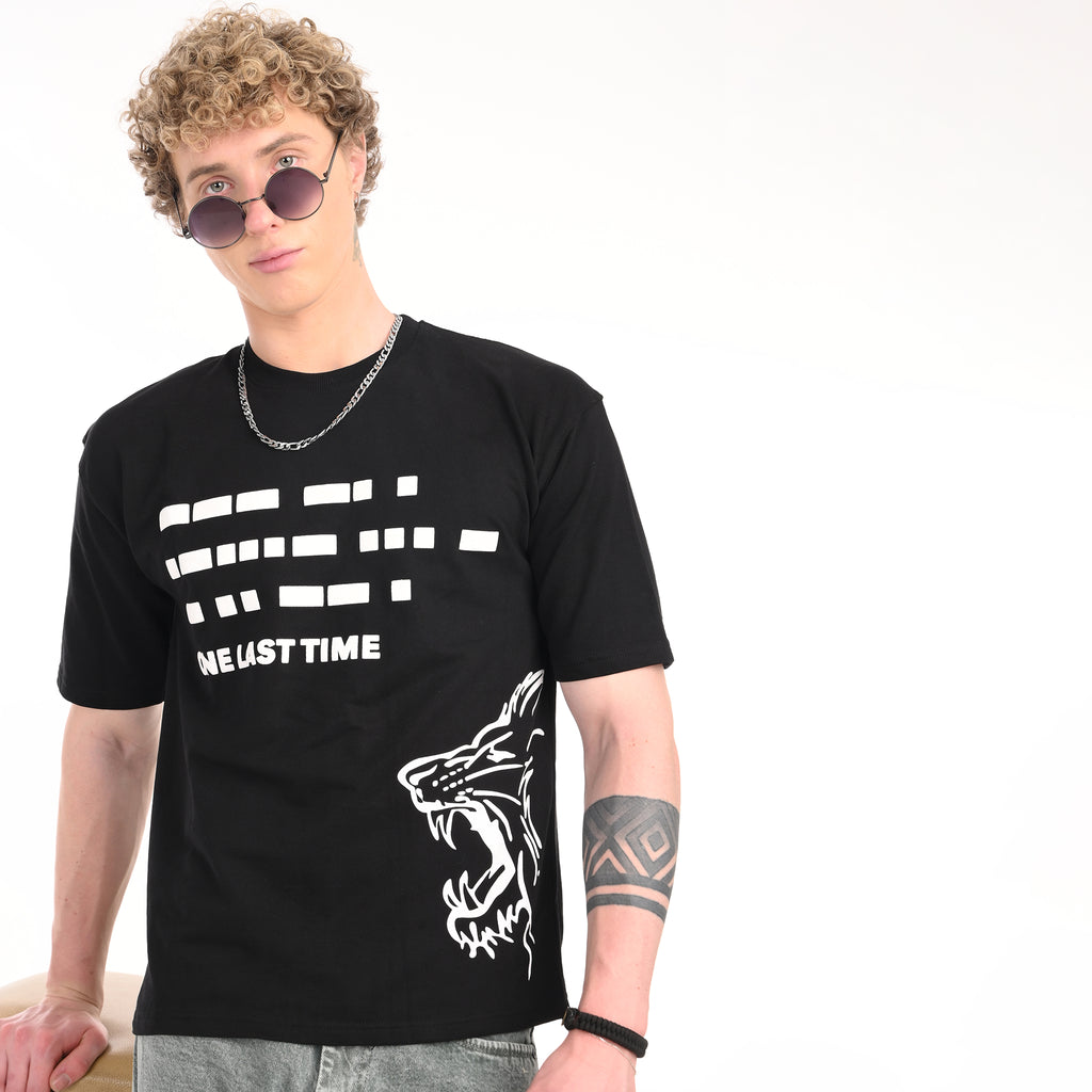Morse Code 'One Last Time' Oversized T-Shirt - Snipes