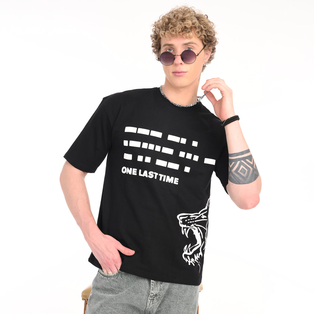Morse Code 'One Last Time' Oversized T-Shirt - Snipes