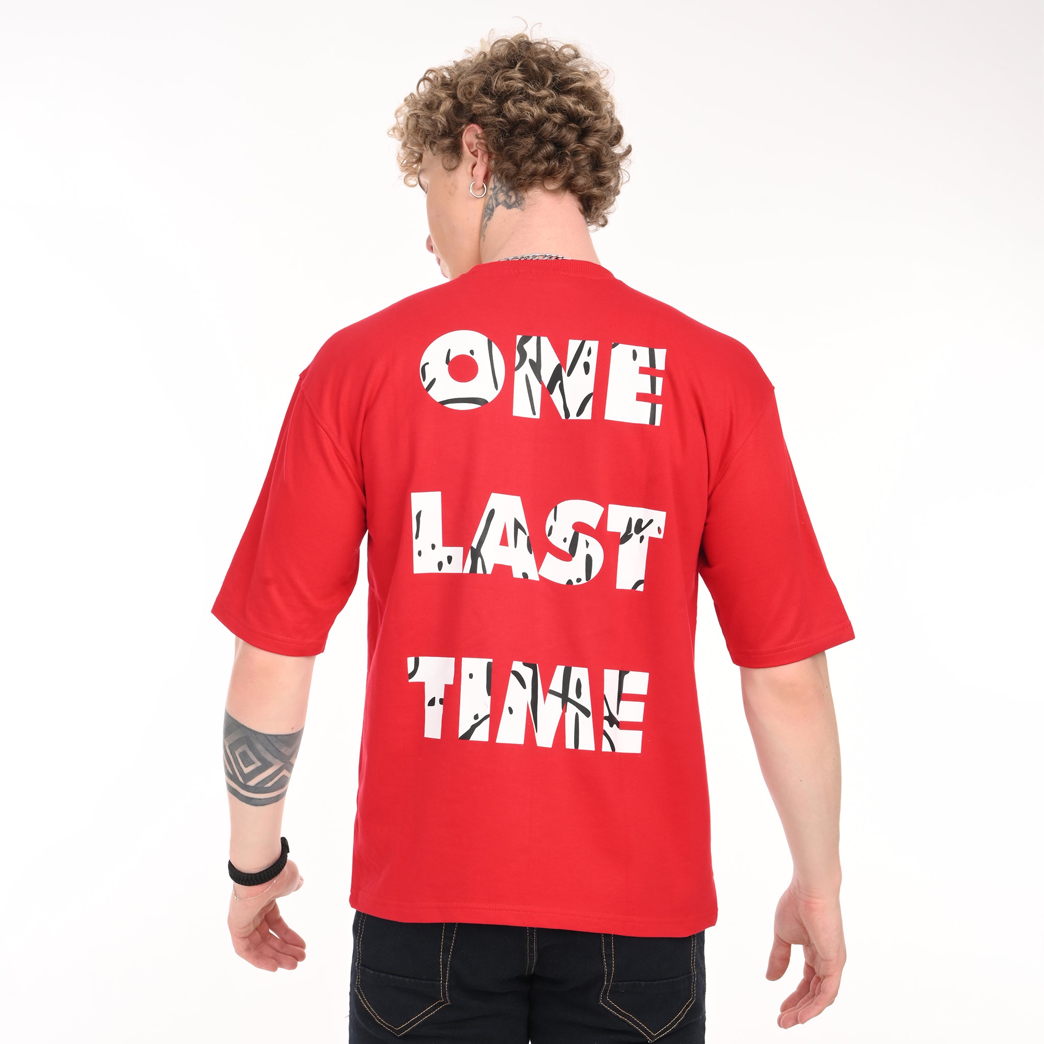 Morse Code 'One Last Time' Oversized T-Shirt - Snipes