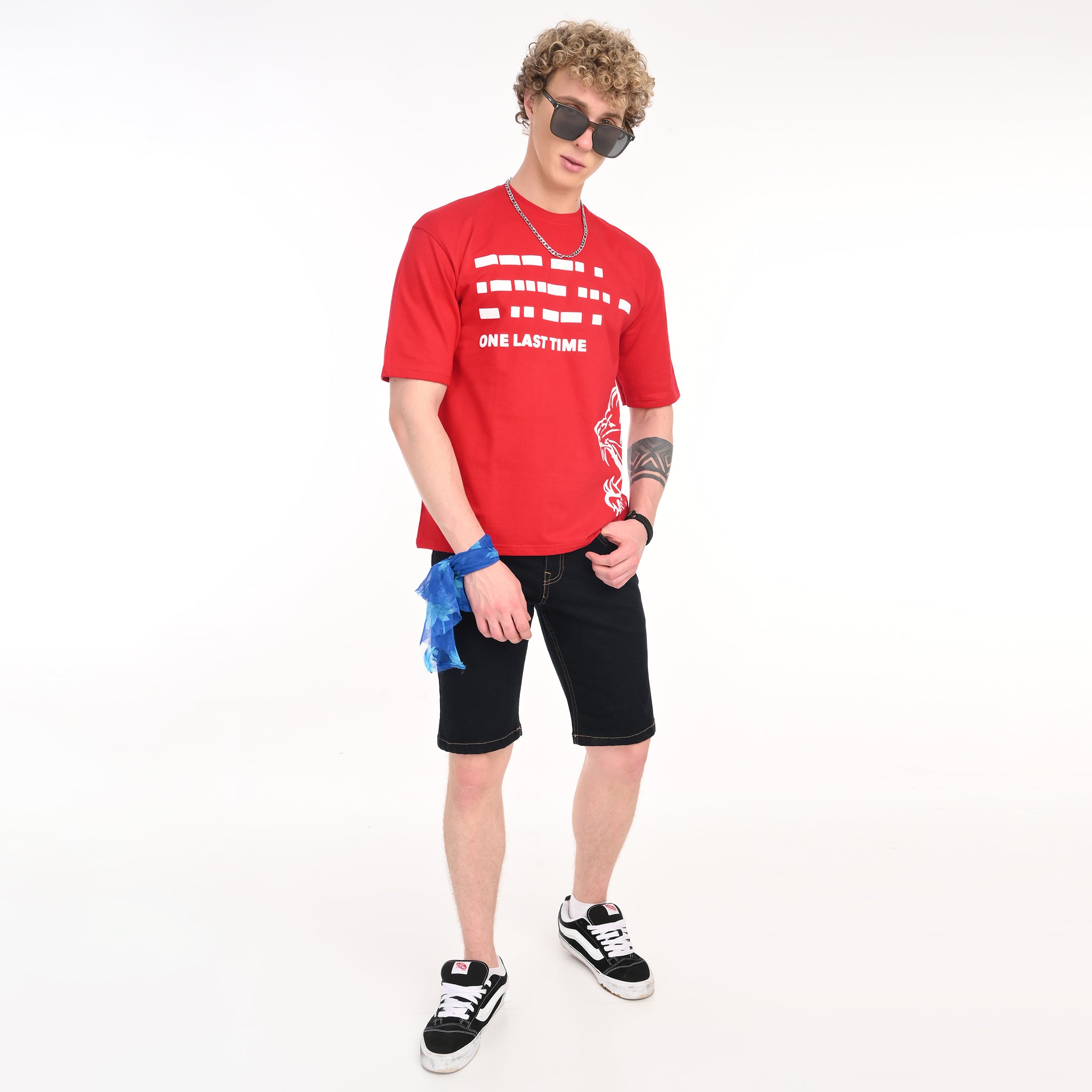 Morse Code 'One Last Time' Oversized T-Shirt - Snipes