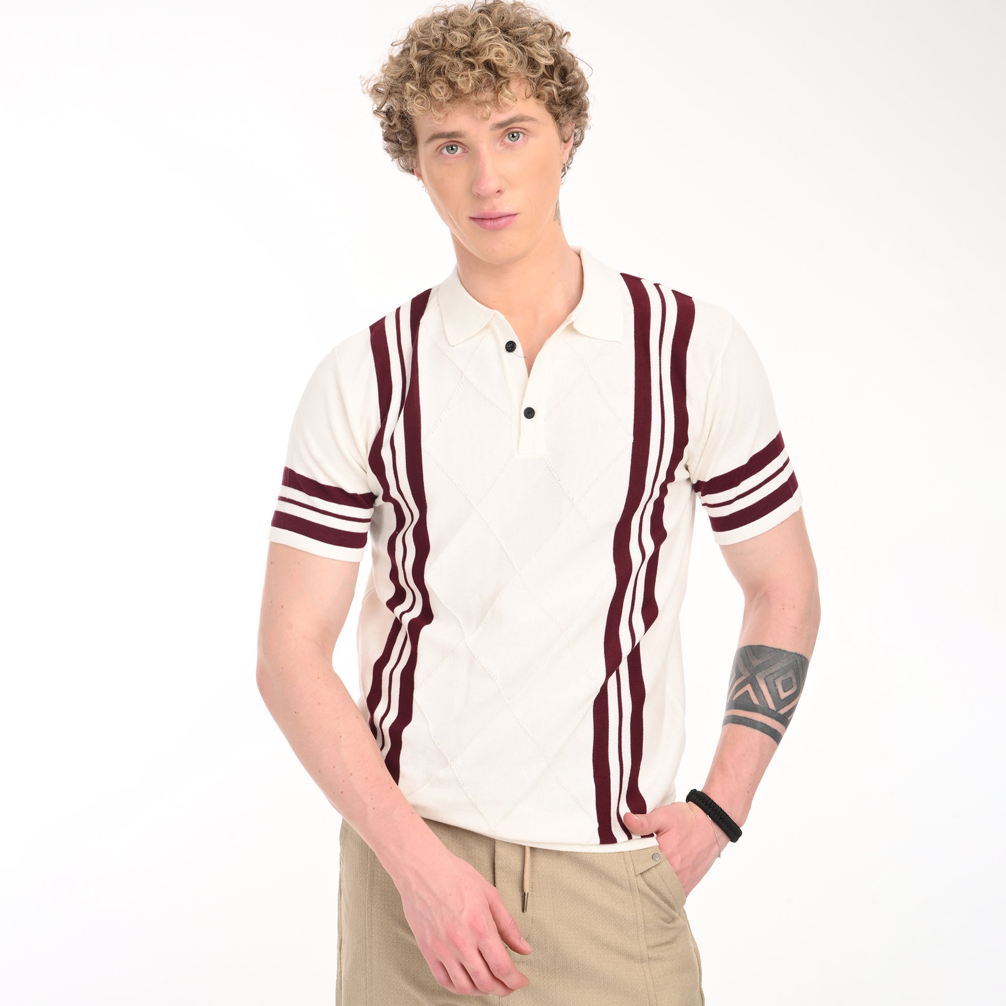 Old Money Stripe Knit T-Shirt - Snipes Main image