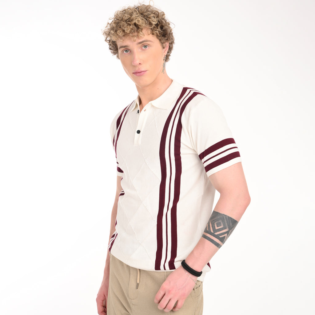 Old Money Stripe Knit T-Shirt - Snipes