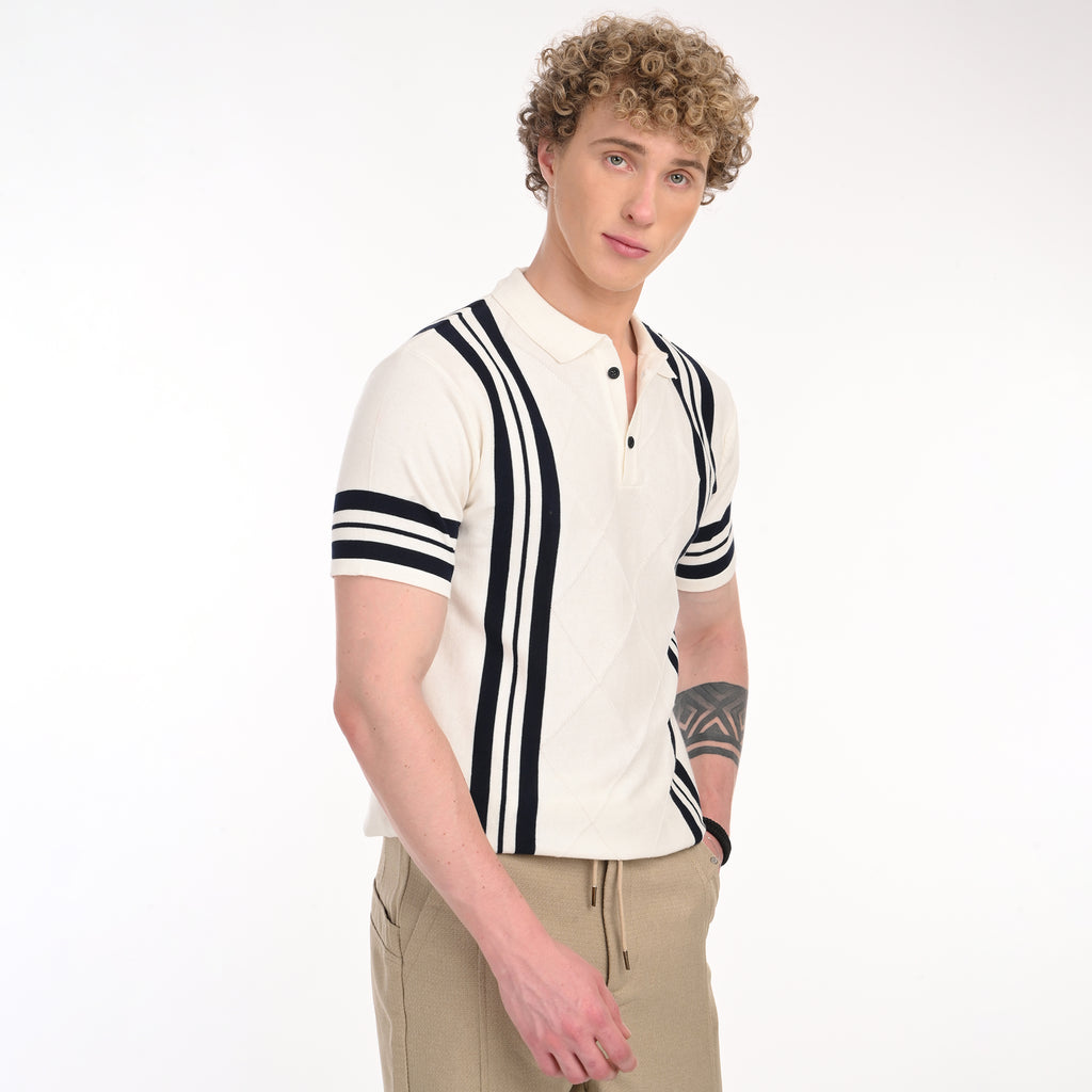 Old Money Stripe Knit T-Shirt - Snipes