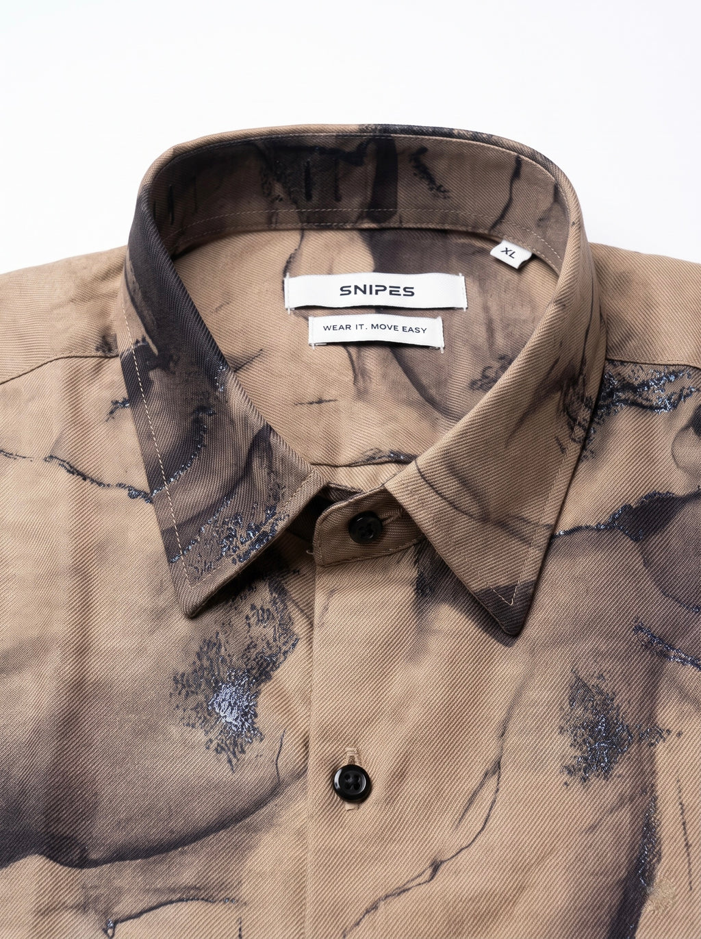 Men’s Abstract Marble Foil Print Full Sleeve Shirt