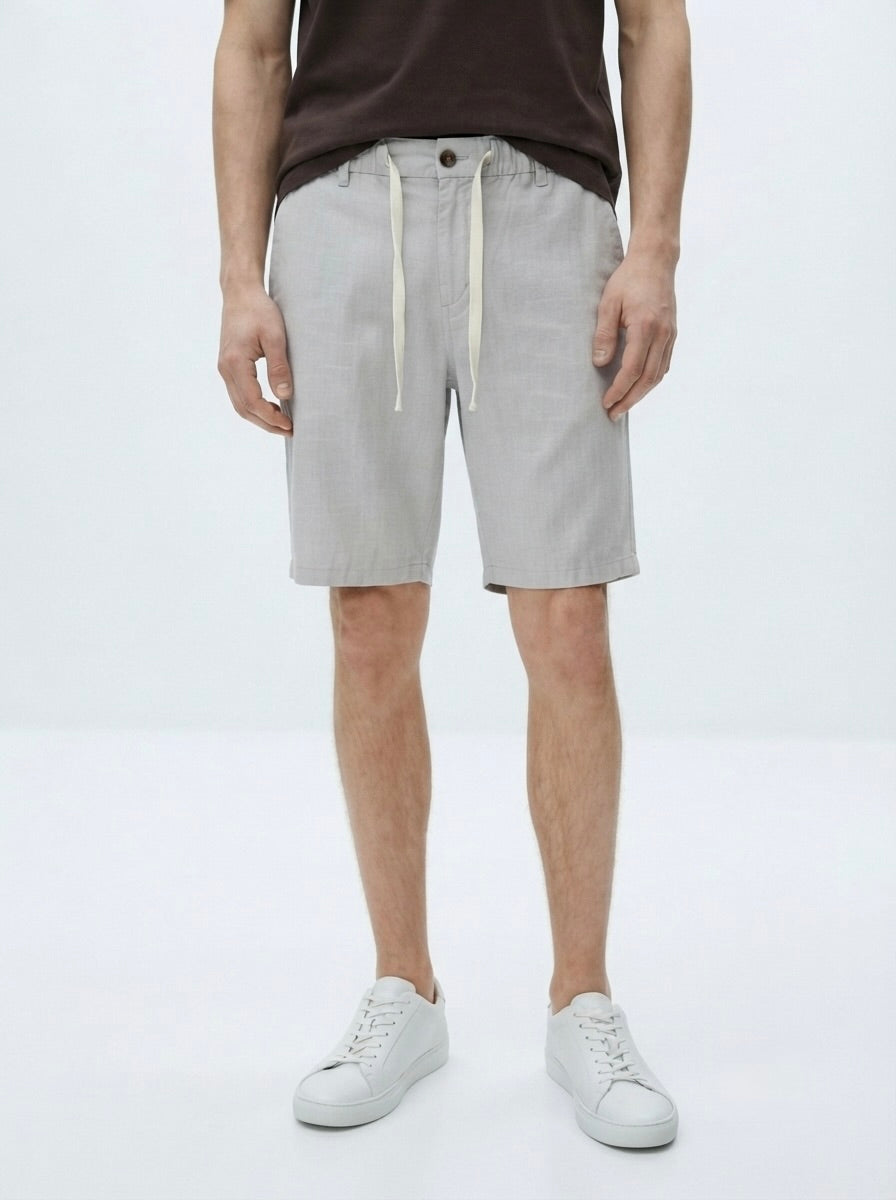 Men’s Drawstring Linen Casual Shorts