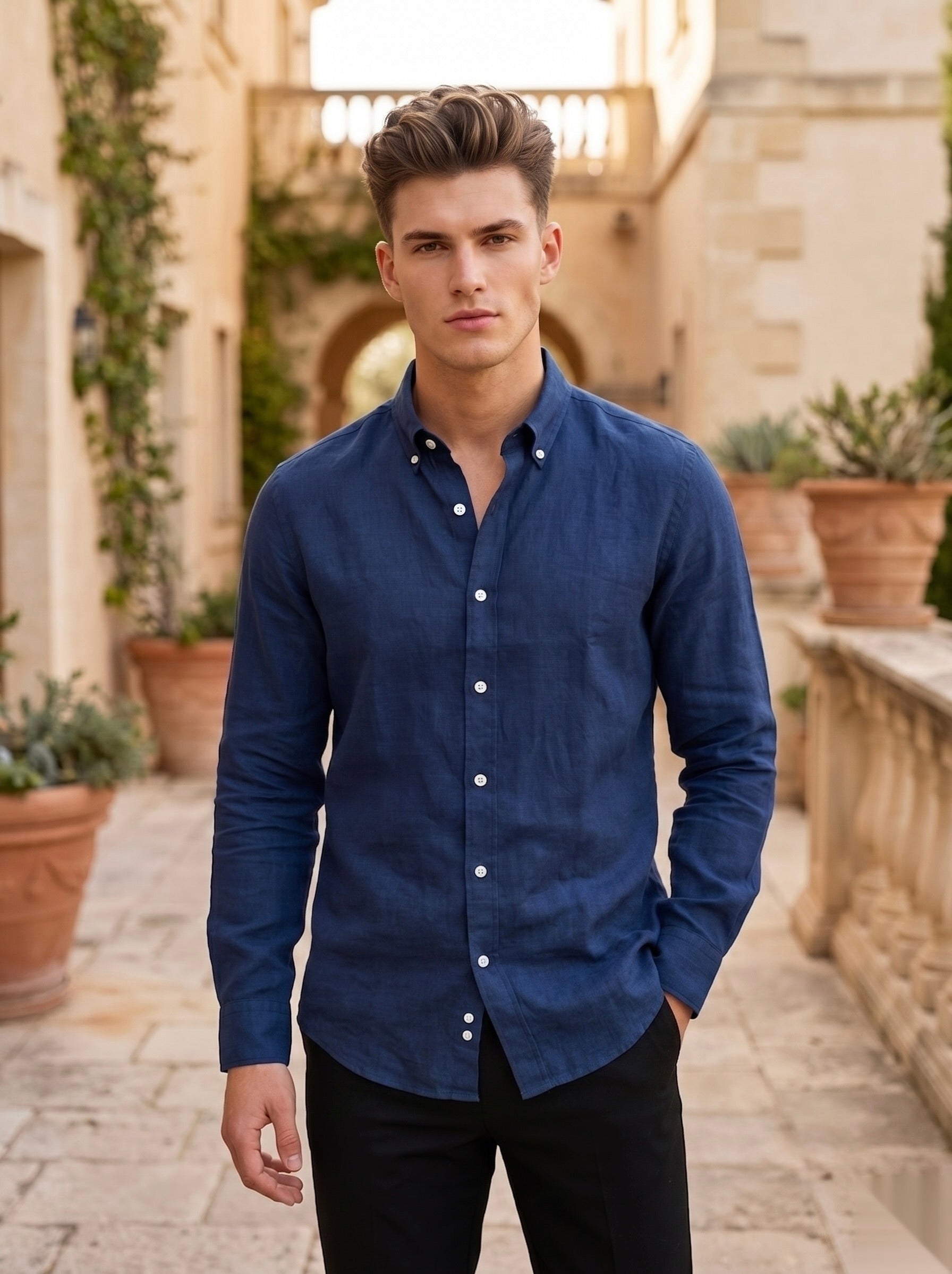 Linen-Blend Shirts