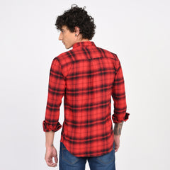Checkered Flannel Casual Shirt for Men