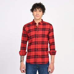 Checkered Flannel Casual Shirt for Men