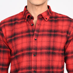 Checkered Flannel Casual Shirt for Men