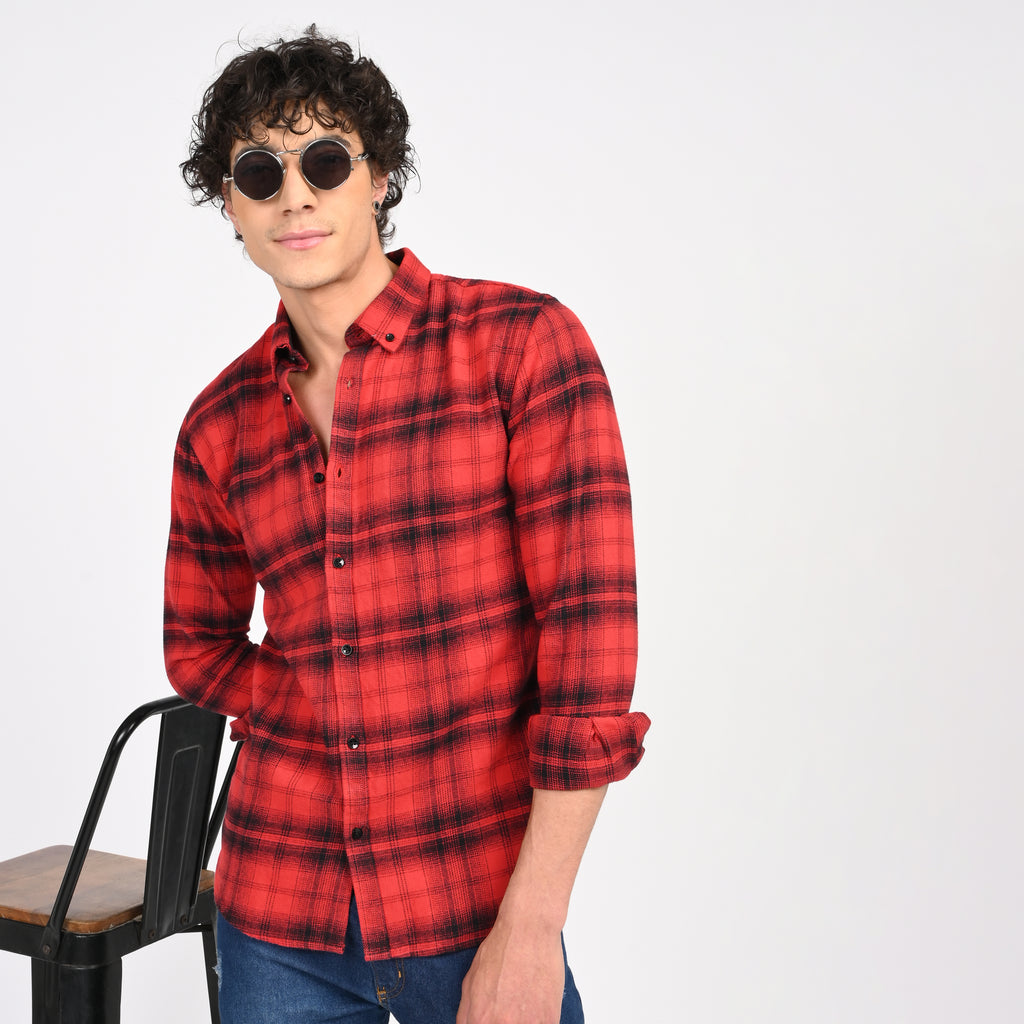 Checkered Flannel Casual Shirt for Men - Snipes