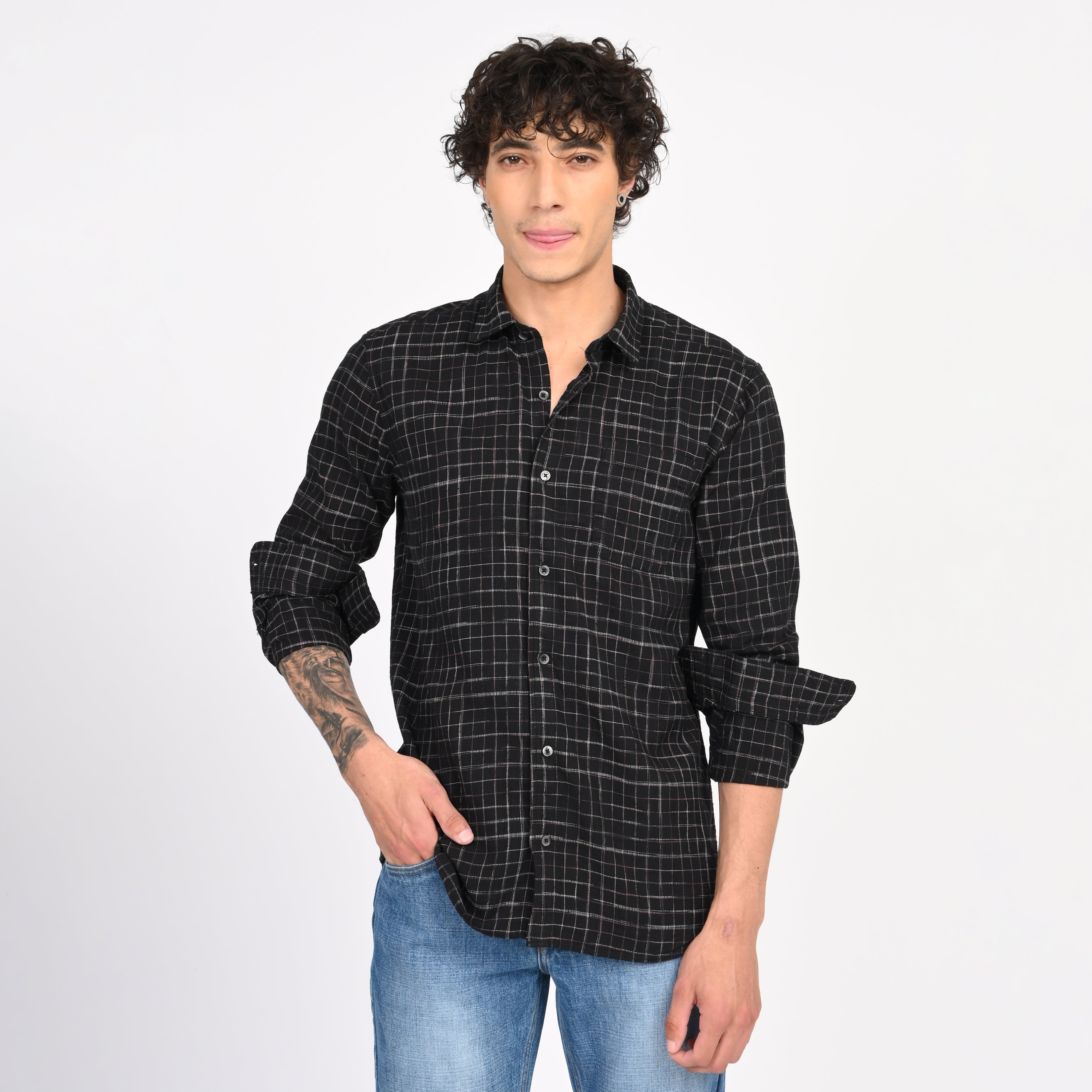 Linen Checkered Shirt - Snipes