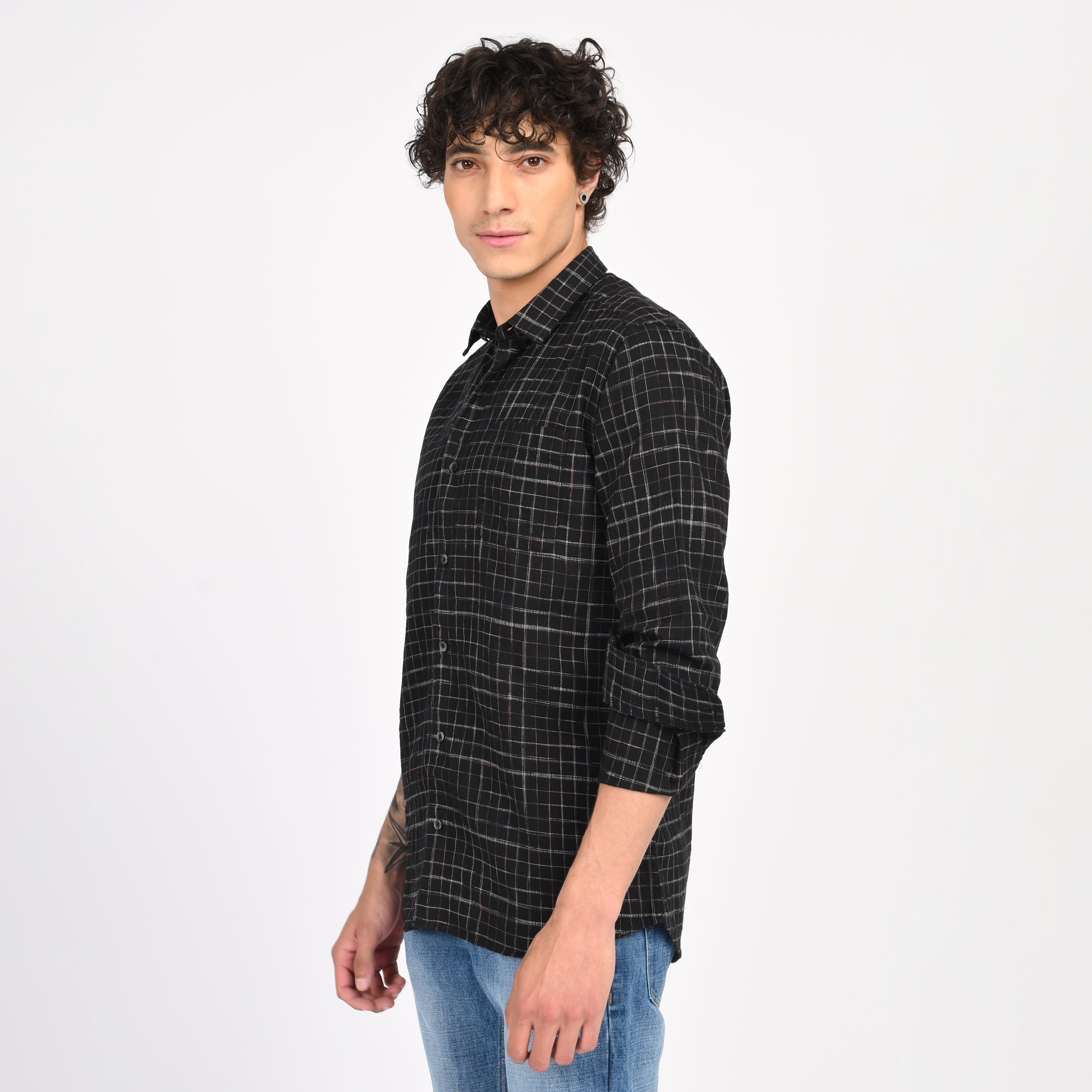 Linen Checkered Shirt - Snipes