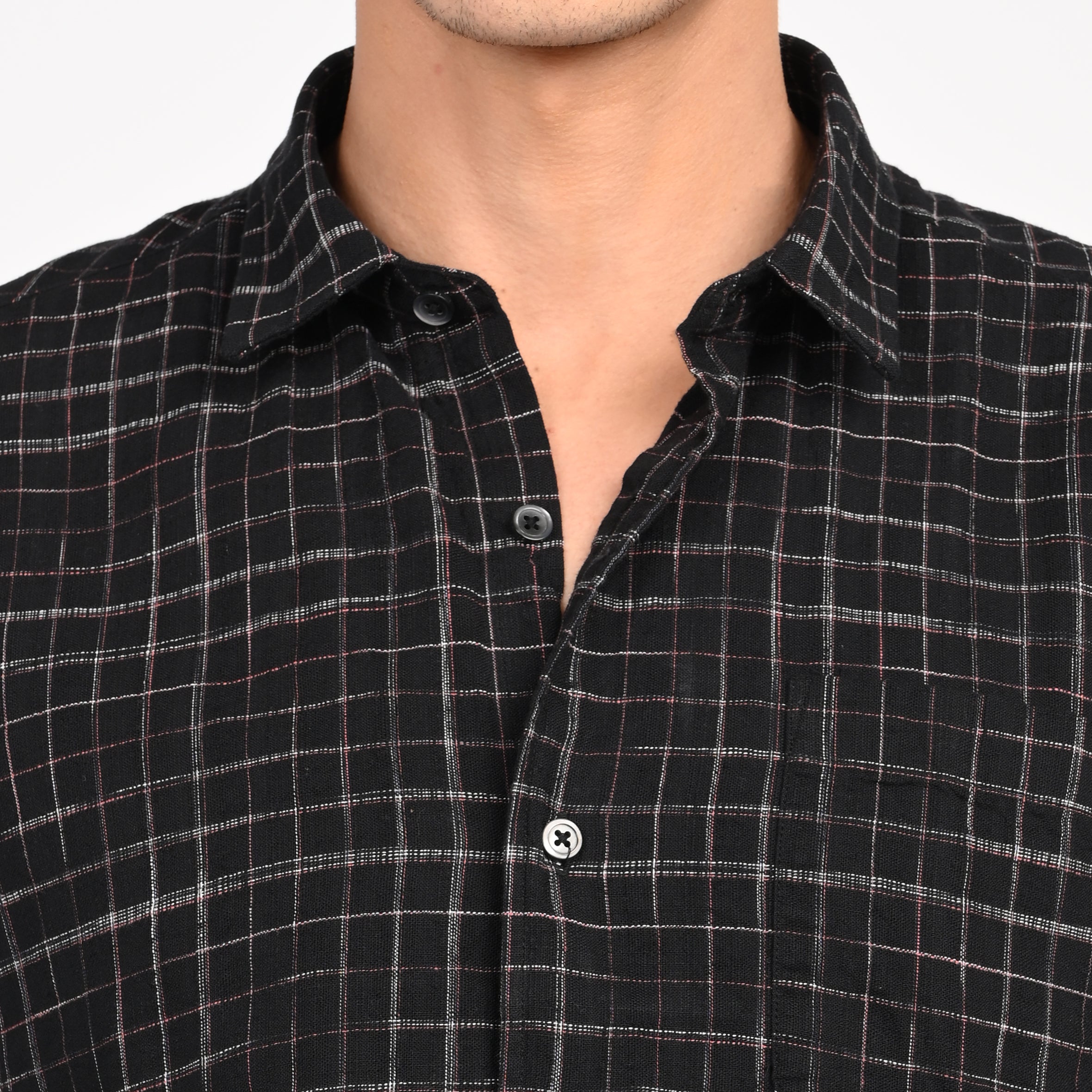 Linen Checkered Shirt - Snipes