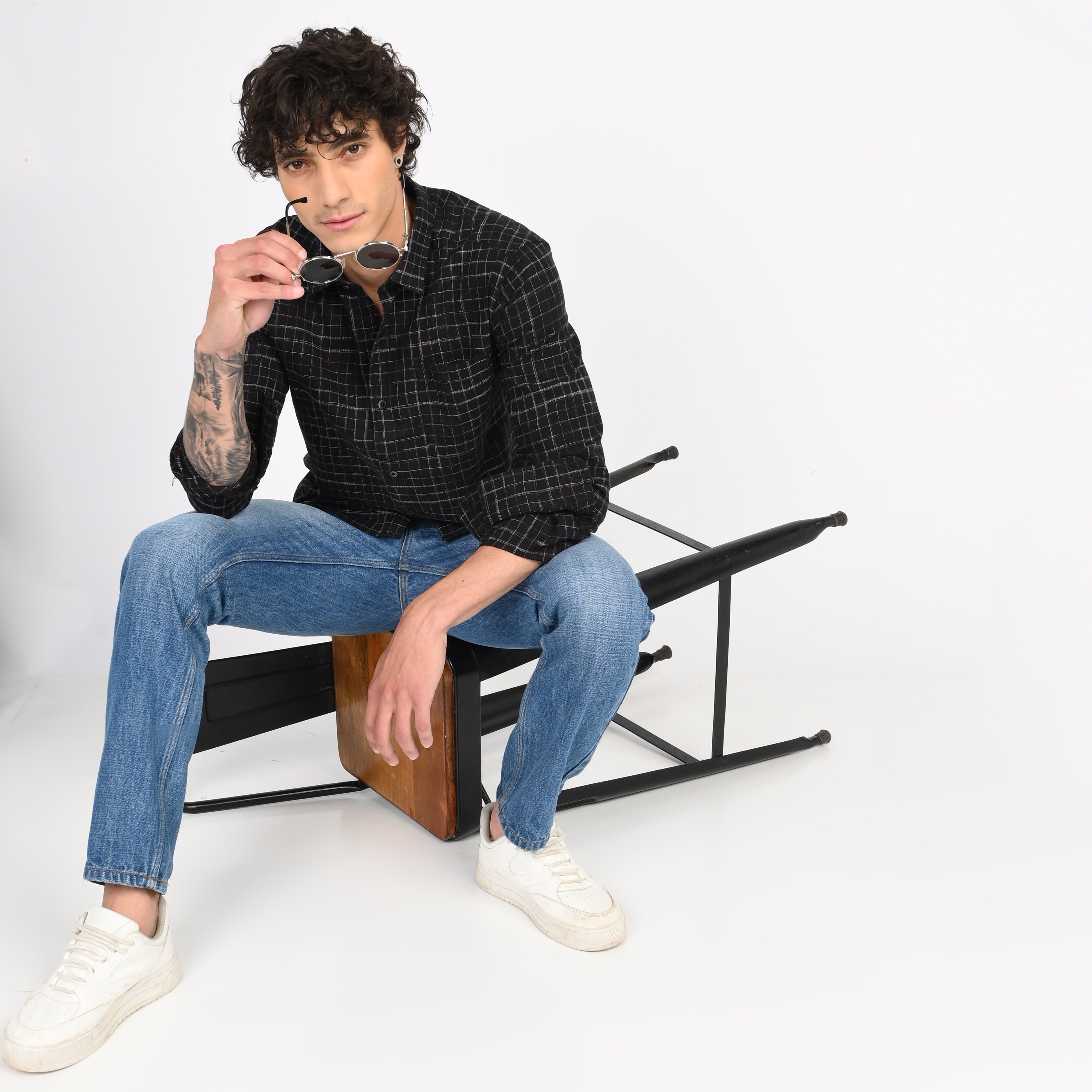 Linen Checkered Shirt - Snipes
