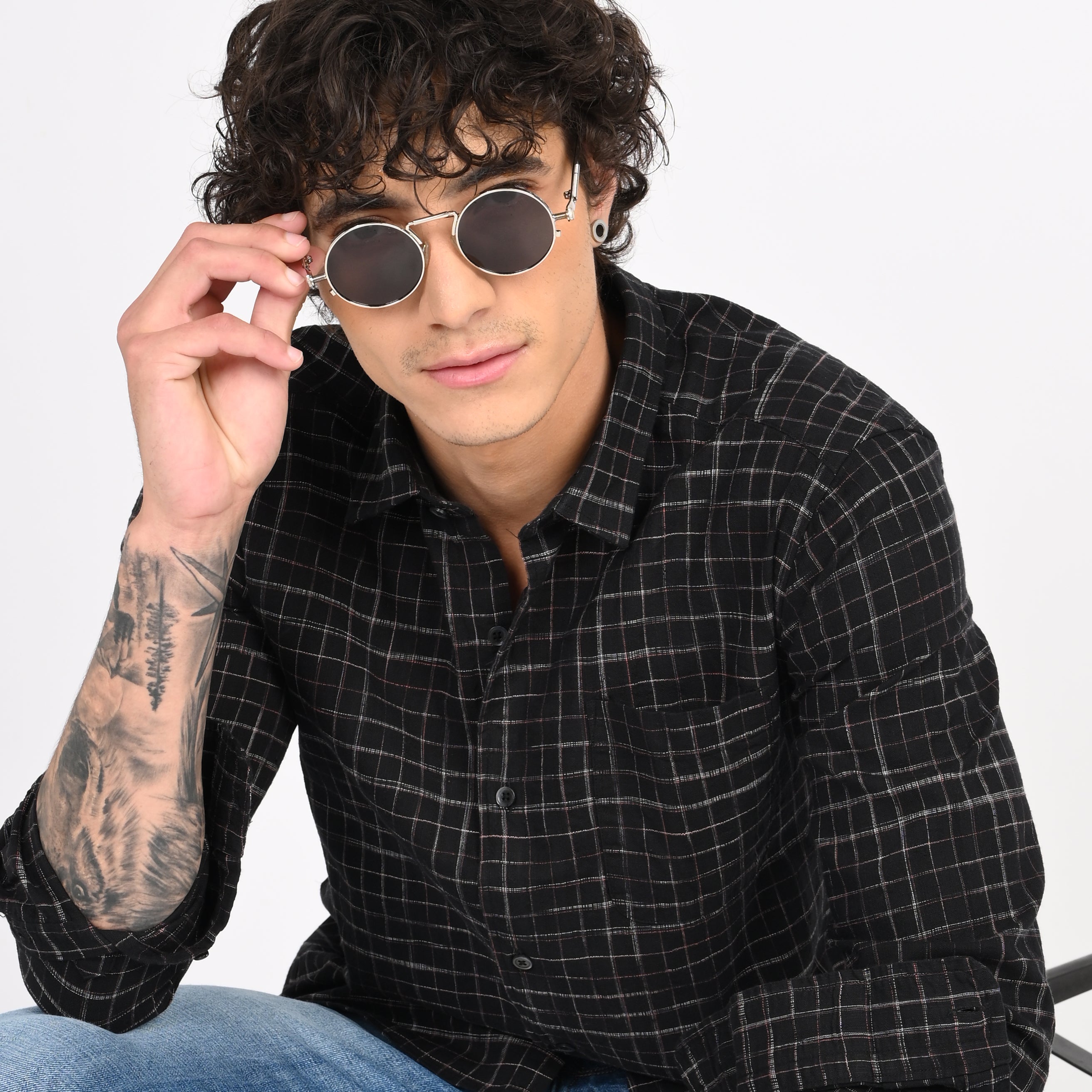 Linen Checkered Shirt - Snipes