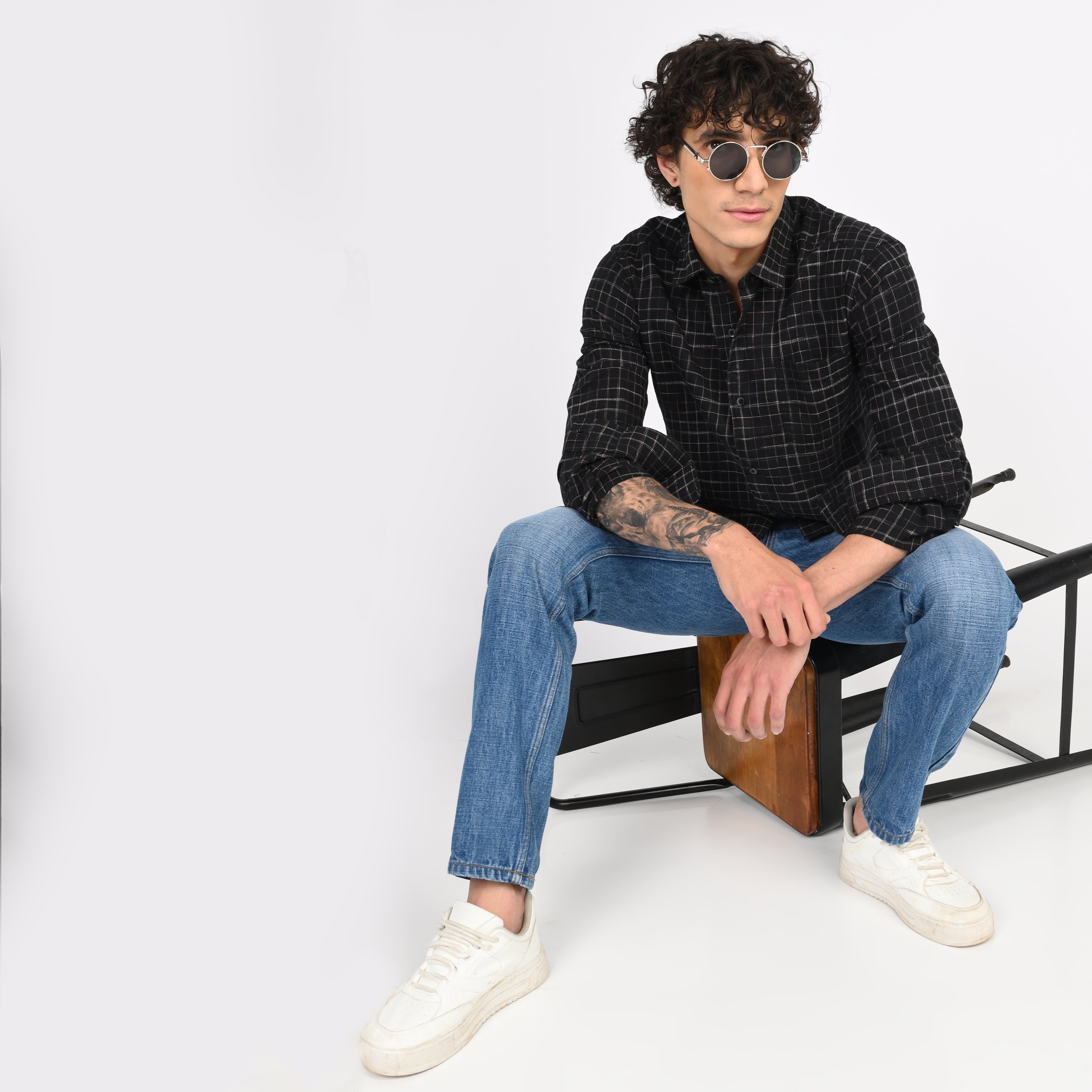 Linen Checkered Shirt - Snipes